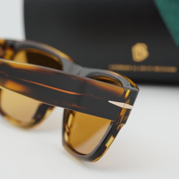 David Beckham DB 7000/S BOLD 0KVI Z0 Square Sunglasses - Brown/Blue Multilayer - Picture 10 of 11